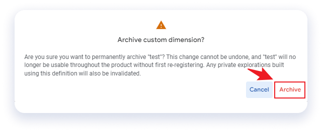 Archive button