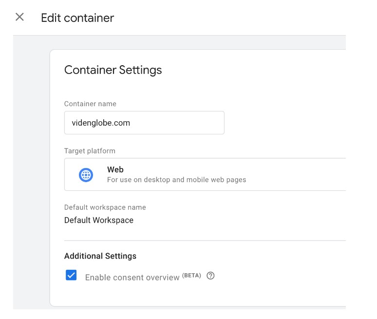Container editing