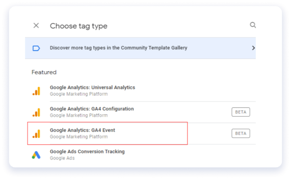 Choose tag type