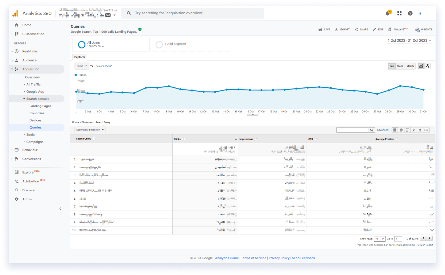 GA UA - Search Console