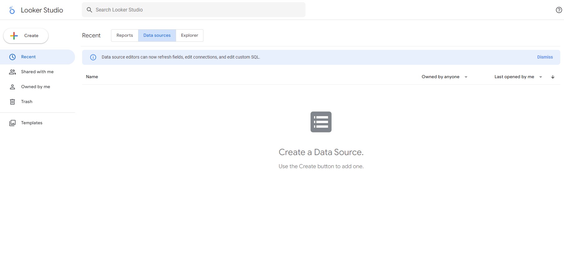 Looker studio data sources