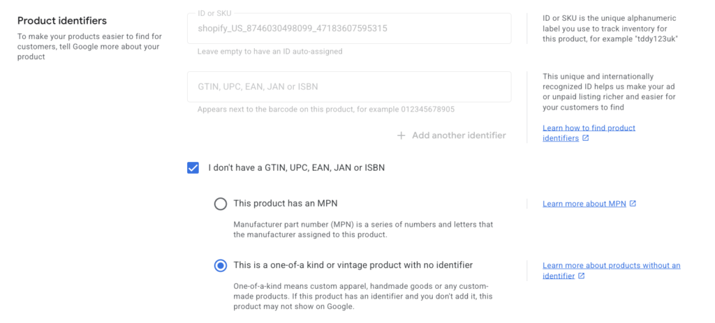 Identifiers
